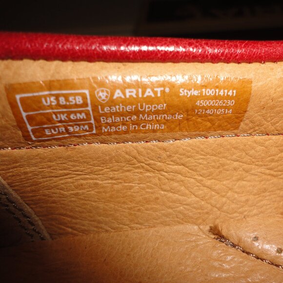 ARIAT Women's "Palisade" Cow Print Brown Suede Loafers with Box Size 8.5 - Picture 7 of 9